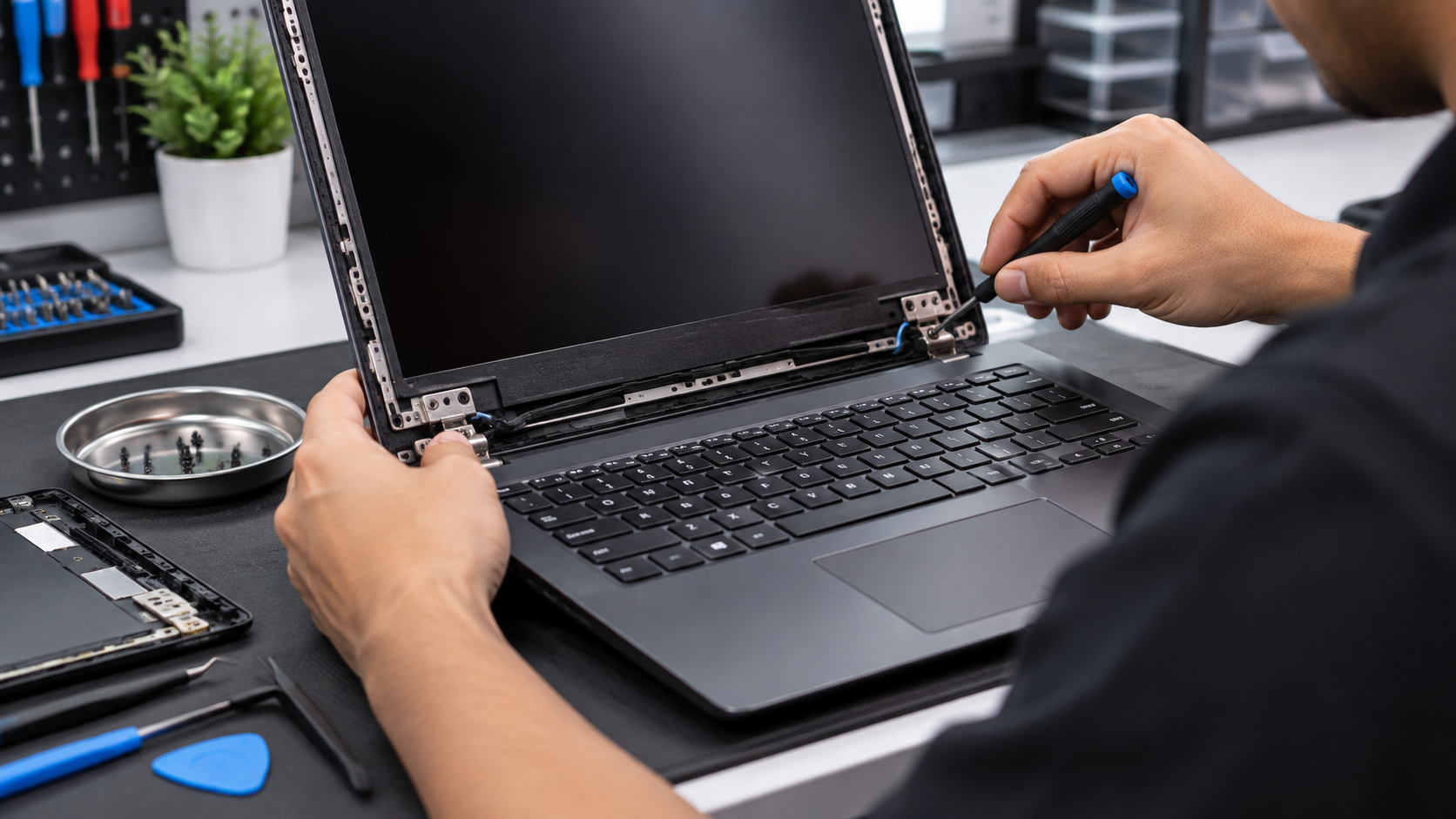 Screen keyboard and hinge repair